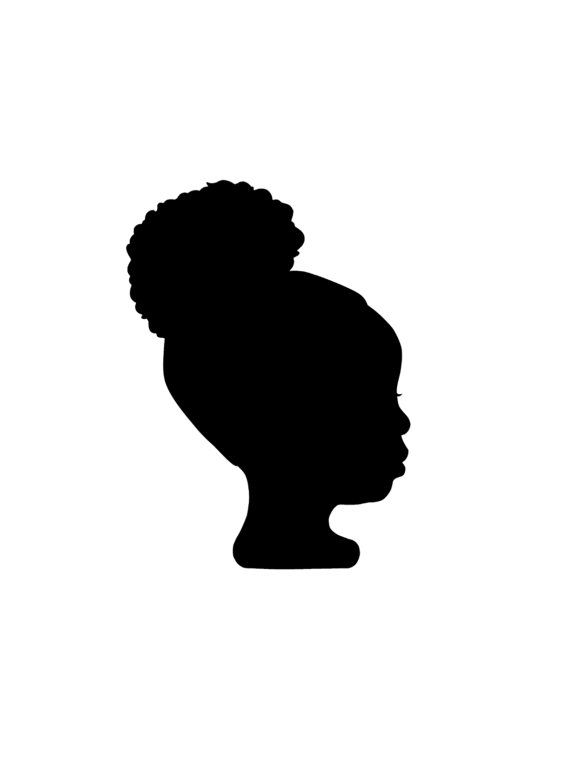 Digital custom portraits and. Afro clipart silhouette portrait