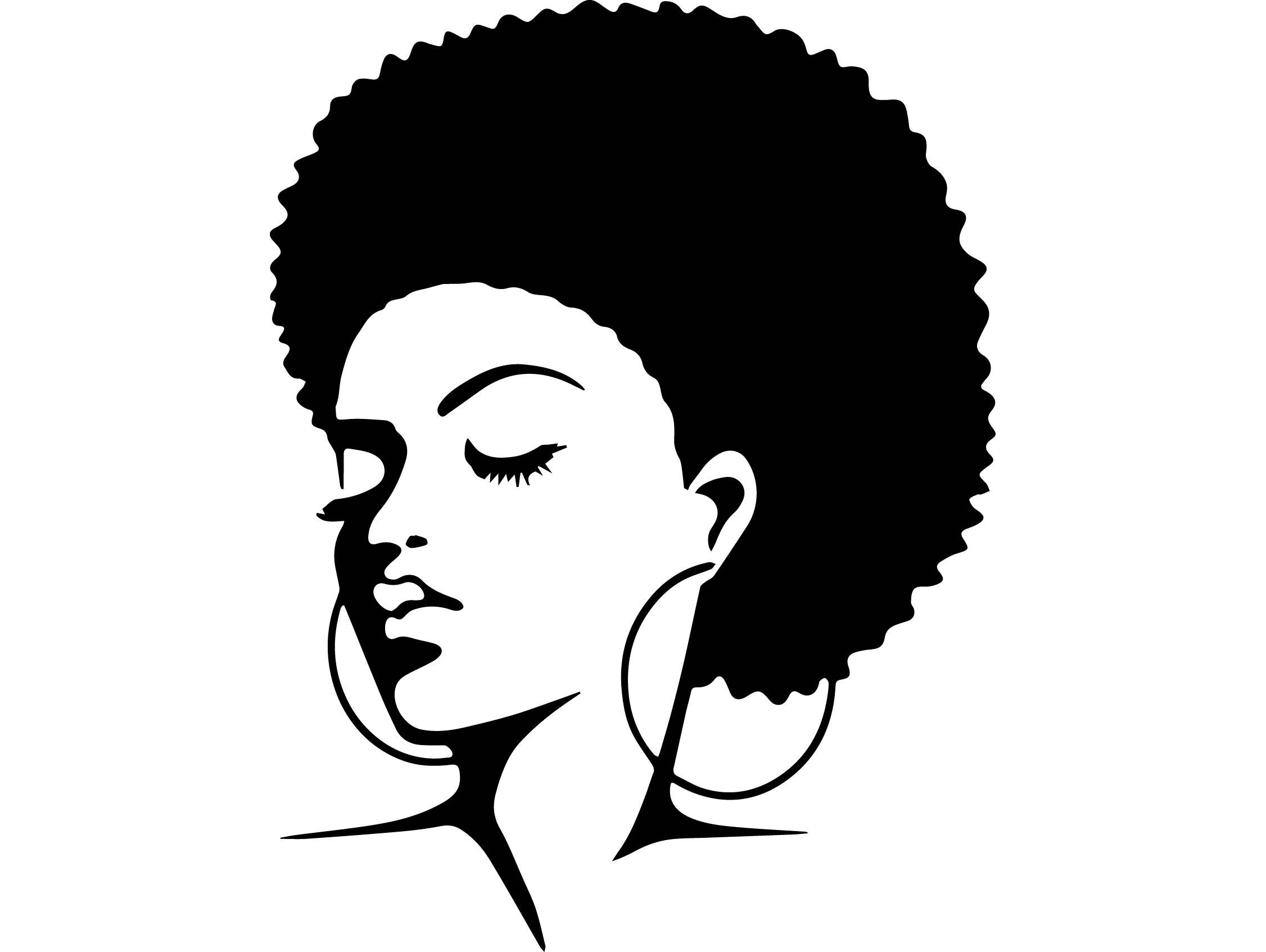 Image result for african. Afro clipart silhouette portrait
