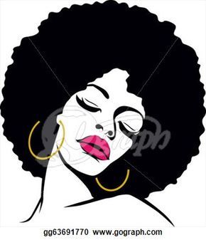 Afro clipart vector. Hair american woman free