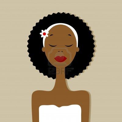 Black hair natural free. Afro clipart vector