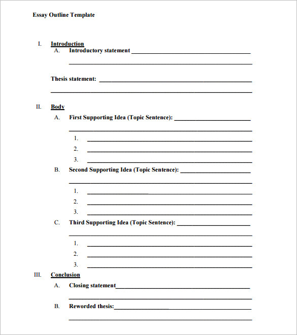 Essay clipart presentation agenda. Outline template blank incep