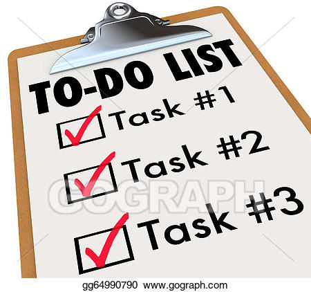 checklist clipart daily task