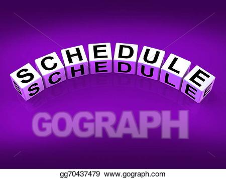 Agenda clipart itinerary. Stock illustration schedule blocks