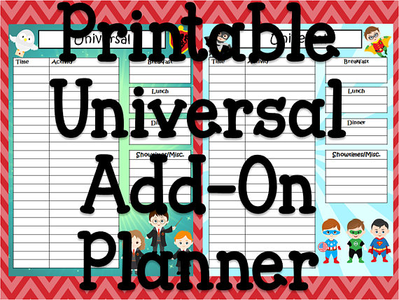 Printable universal studios planner. Agenda clipart itinerary
