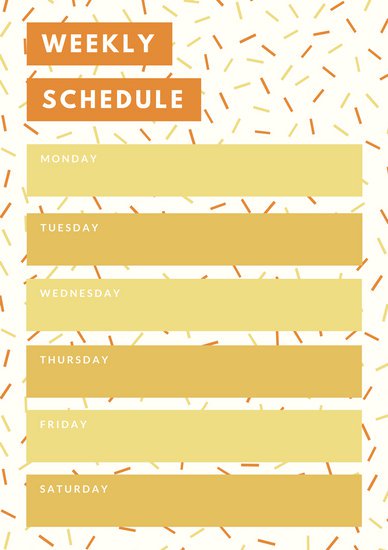 Agenda clipart itinerary. Customize weekly schedule planner