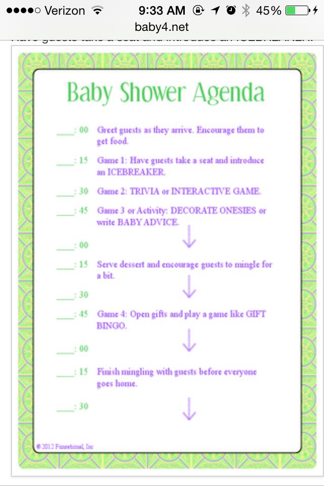 Baby shower ideas pinterest. Agenda clipart itinerary