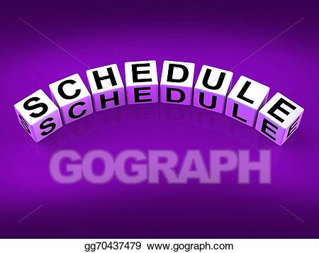 Stock illustration schedule blocks. Agenda clipart itinerary