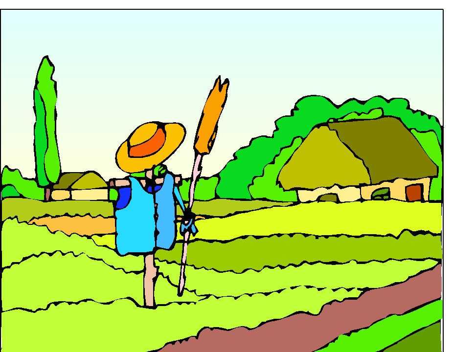 farmer clipart line art