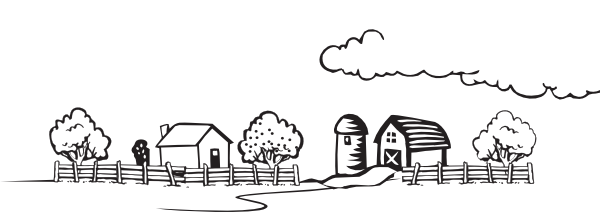 Agriculture clipart drawing. Coloring book farm landscape