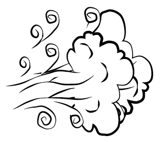 Windy clipart breezy weather. Air black and white