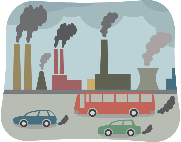 Factory clipart atmospheric pollution. What causes air nasa
