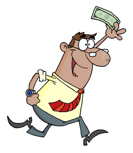Money cartoon image clip. Accountant clipart animated