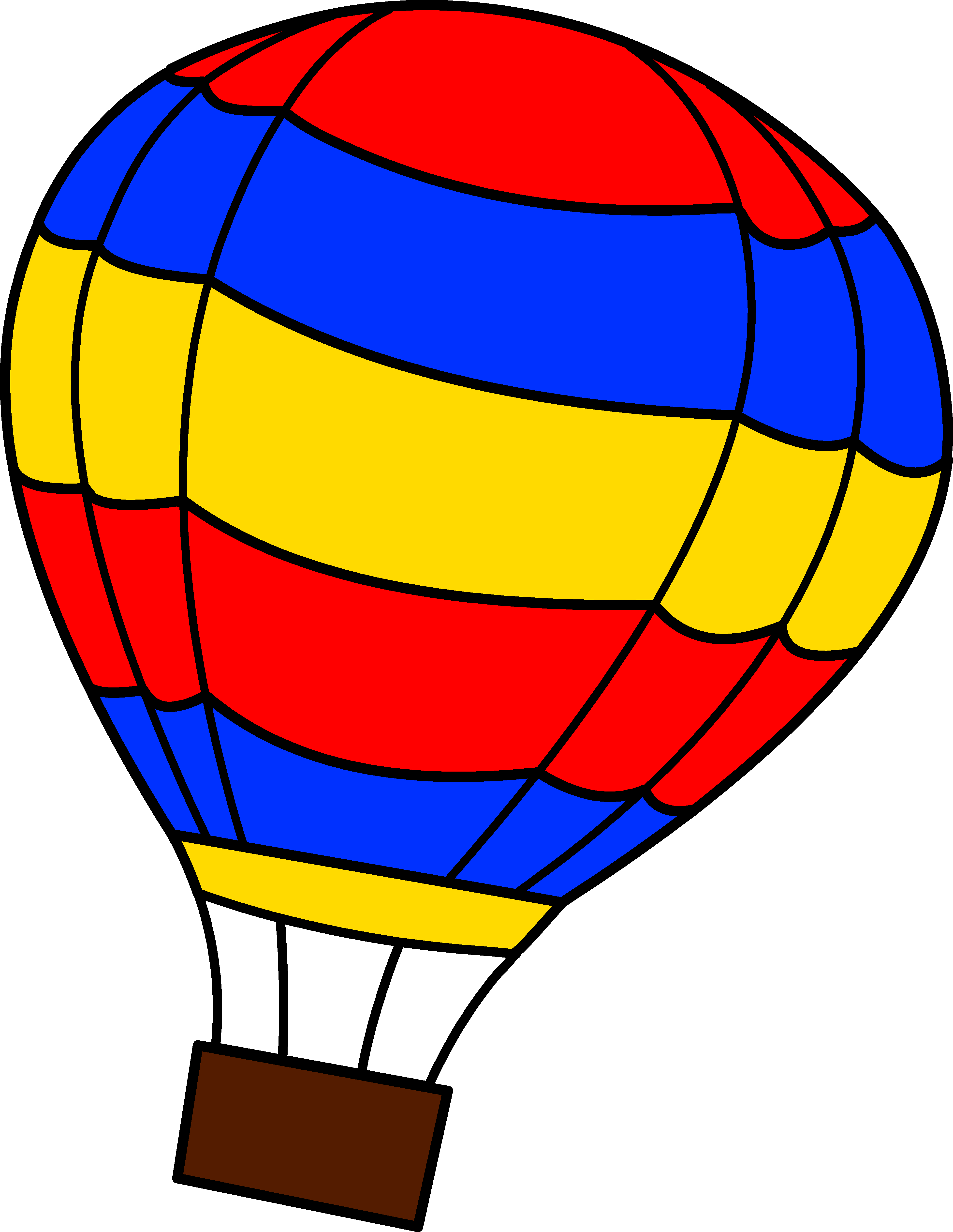 Hot air clip art. Clipart balloon basket