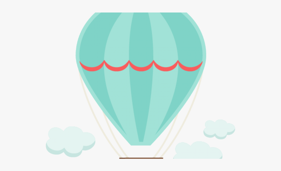 Air balloon pastel coloured. Hot clipart cute