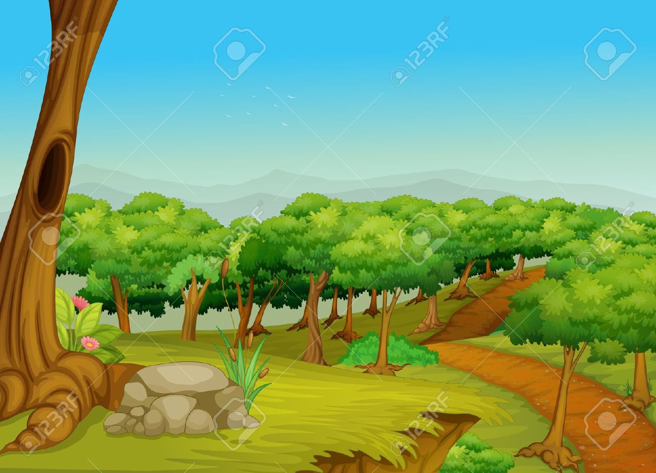 land clipart forest land