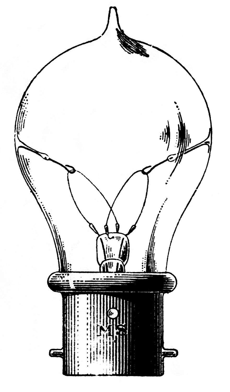 lightbulb clipart vintage