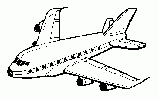 airplane clipart black and white