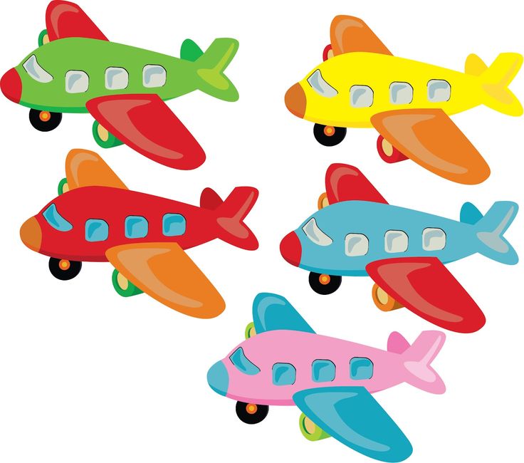 clipart airplane colorful