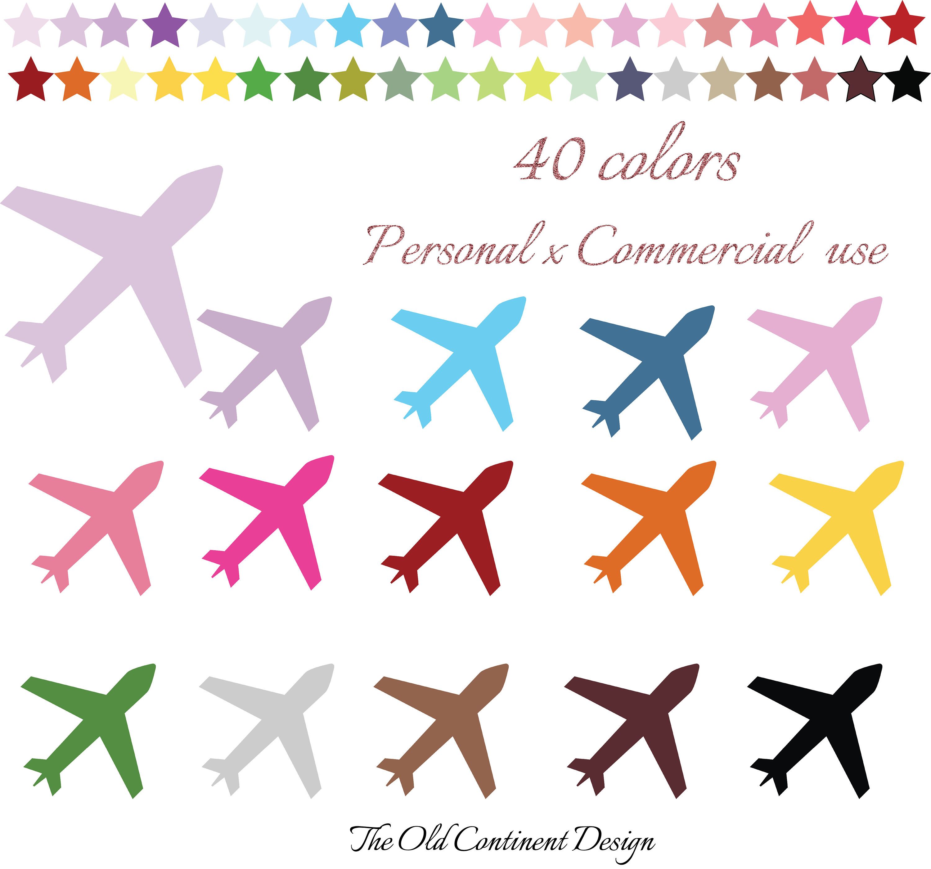 clipart plane colorful