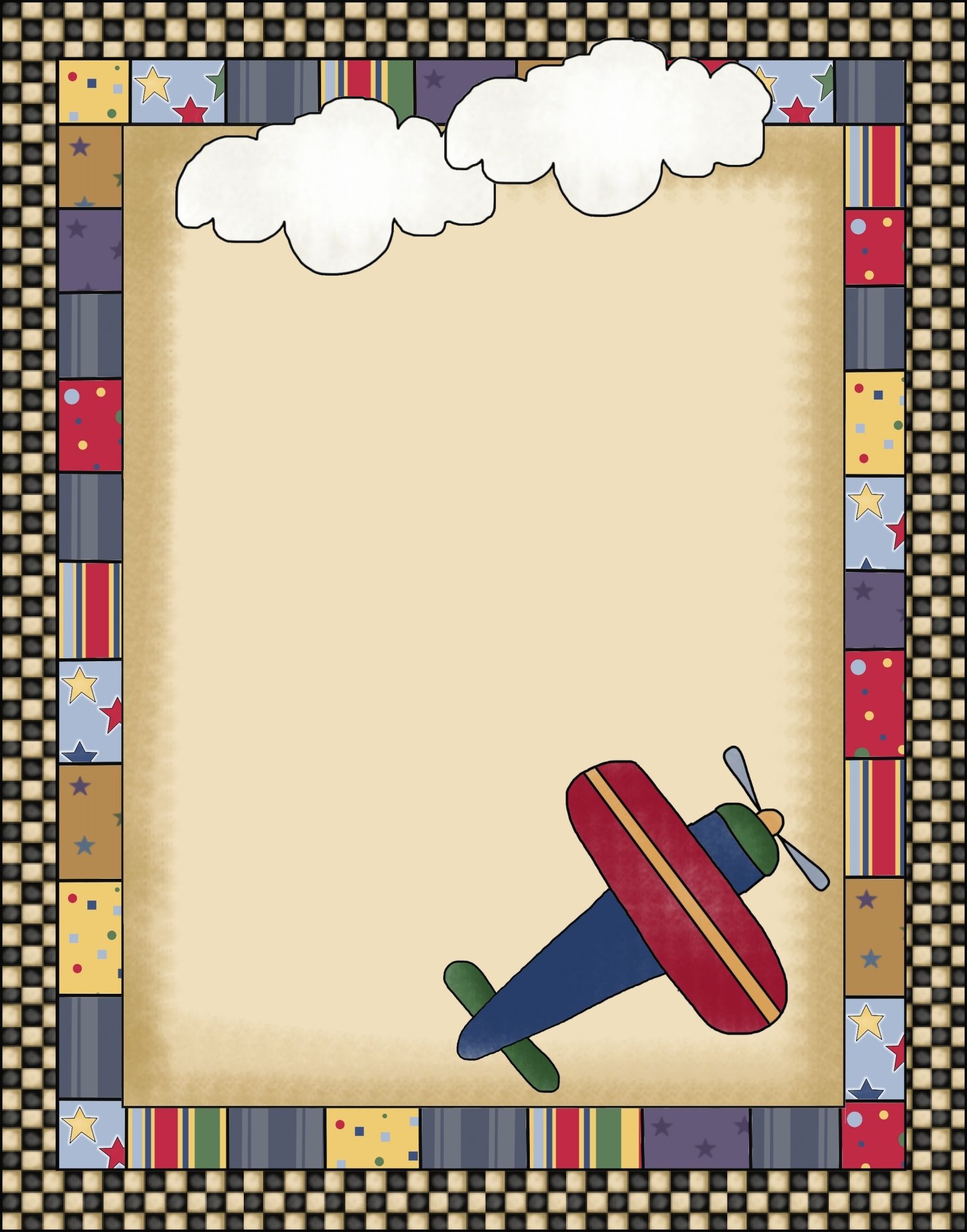 airplane clipart frame