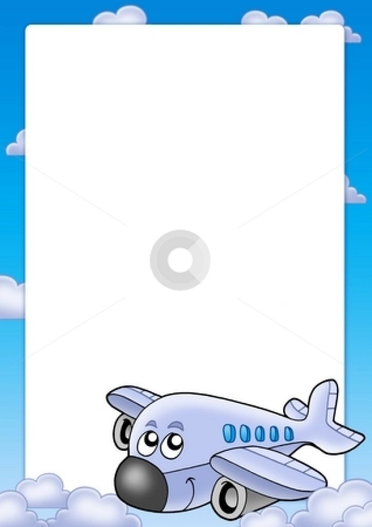 airplane clipart frame