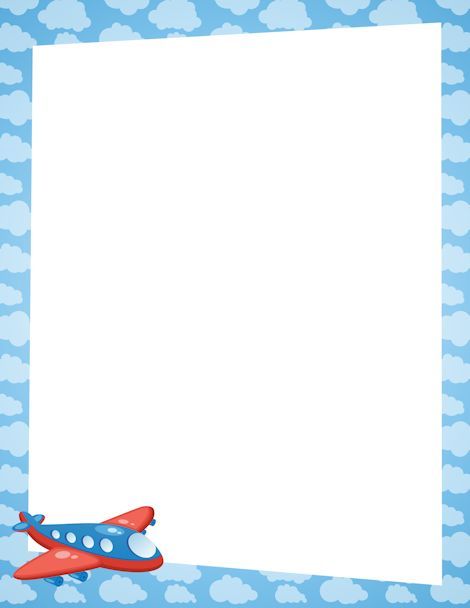 airplane clipart frame