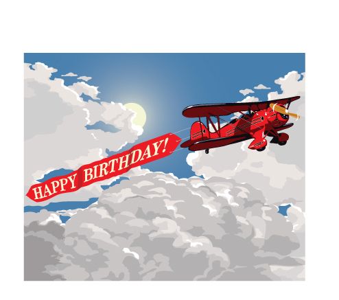 Airplane clipart happy birthday. best cards theme. airplane clipart happy b...