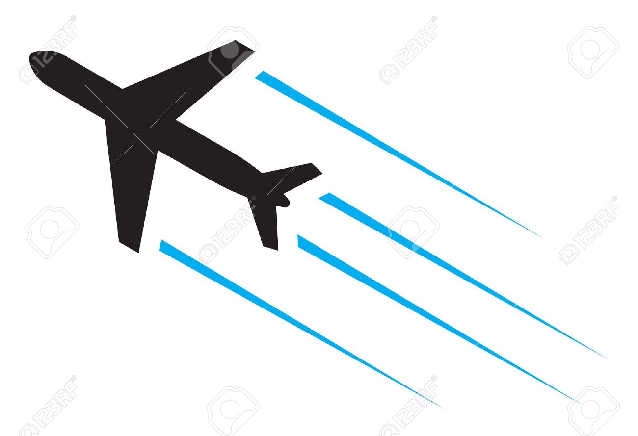 Airplane clipart line. No background incep imagine