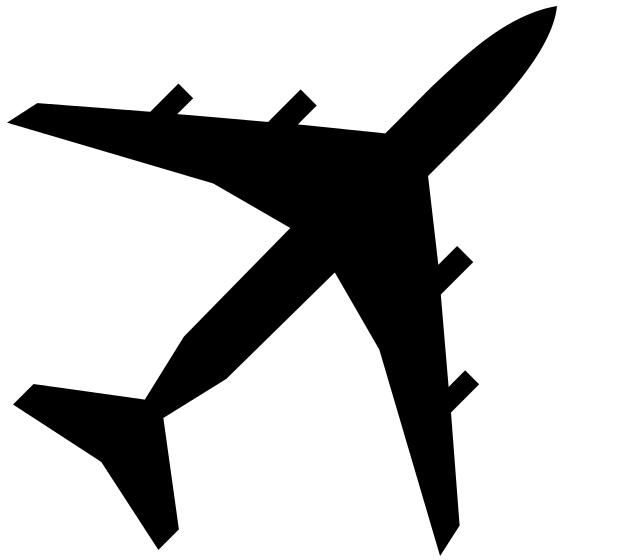 Airplane clipart line. Silhouette clip art at