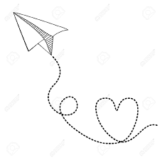 Airplane clipart line. Paper and love google