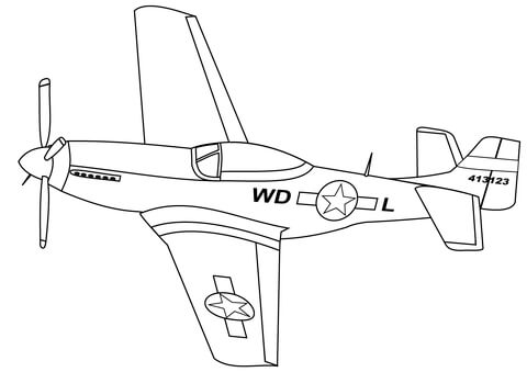 airplane clipart mustang