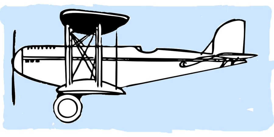 clipart airplane old school
