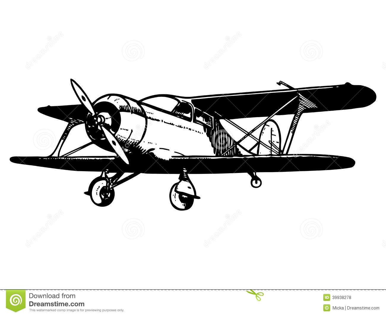Vintage free airplanes aviation. Biplane clipart old airplane