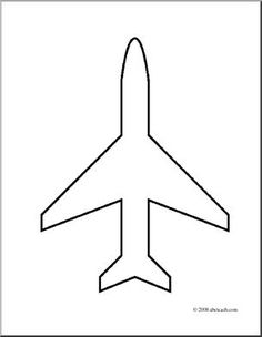 National aviation week from. Airplane clipart outline