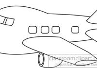 Black and white aircraft. Airplane clipart outline