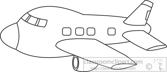 Airplane clipart outline. Black and white letters