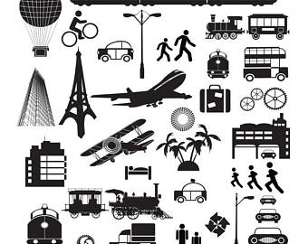 airplane clipart pattern