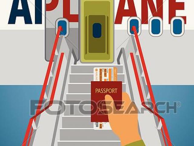 clipart airplane stair