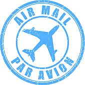 airplane clipart stamp