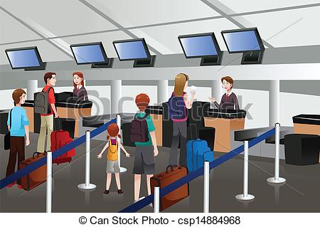 Airport airport counter