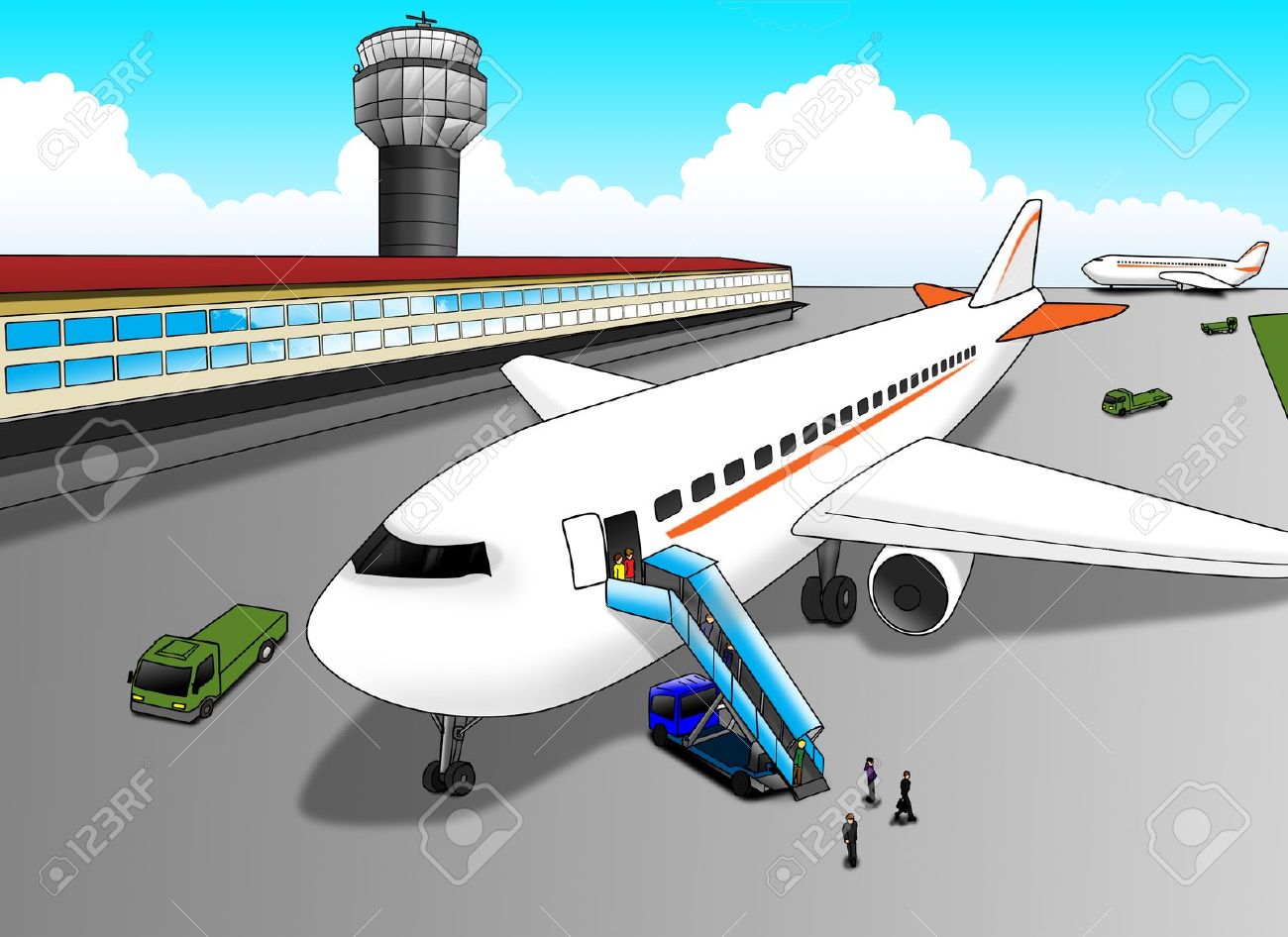 airport clipart animated
