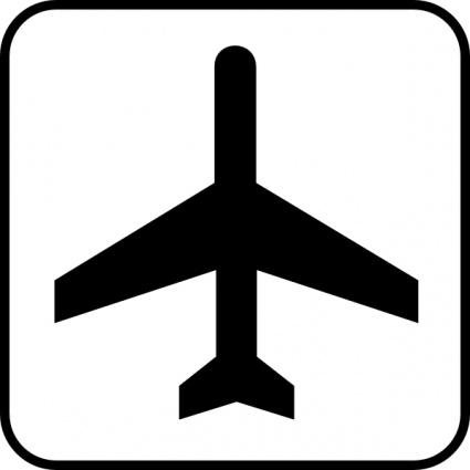 airport clipart black and white