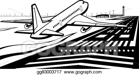 clipart airplane runway