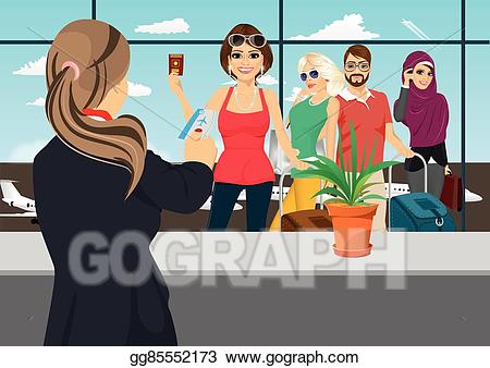 airport clipart receptionist