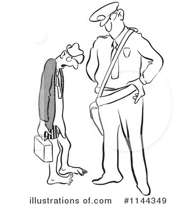 Illustration by picsburg royaltyfree. Airport clipart security guard