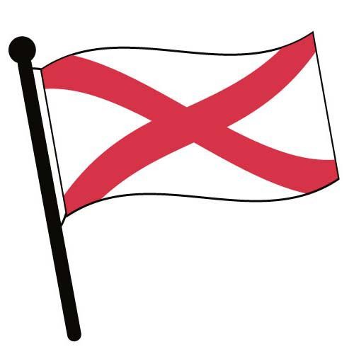 Alabama clipart. Waving flag clip art