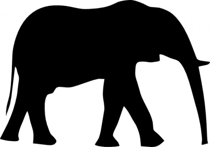 Alabama clipart black and white. Elephant silhouette at getdrawings