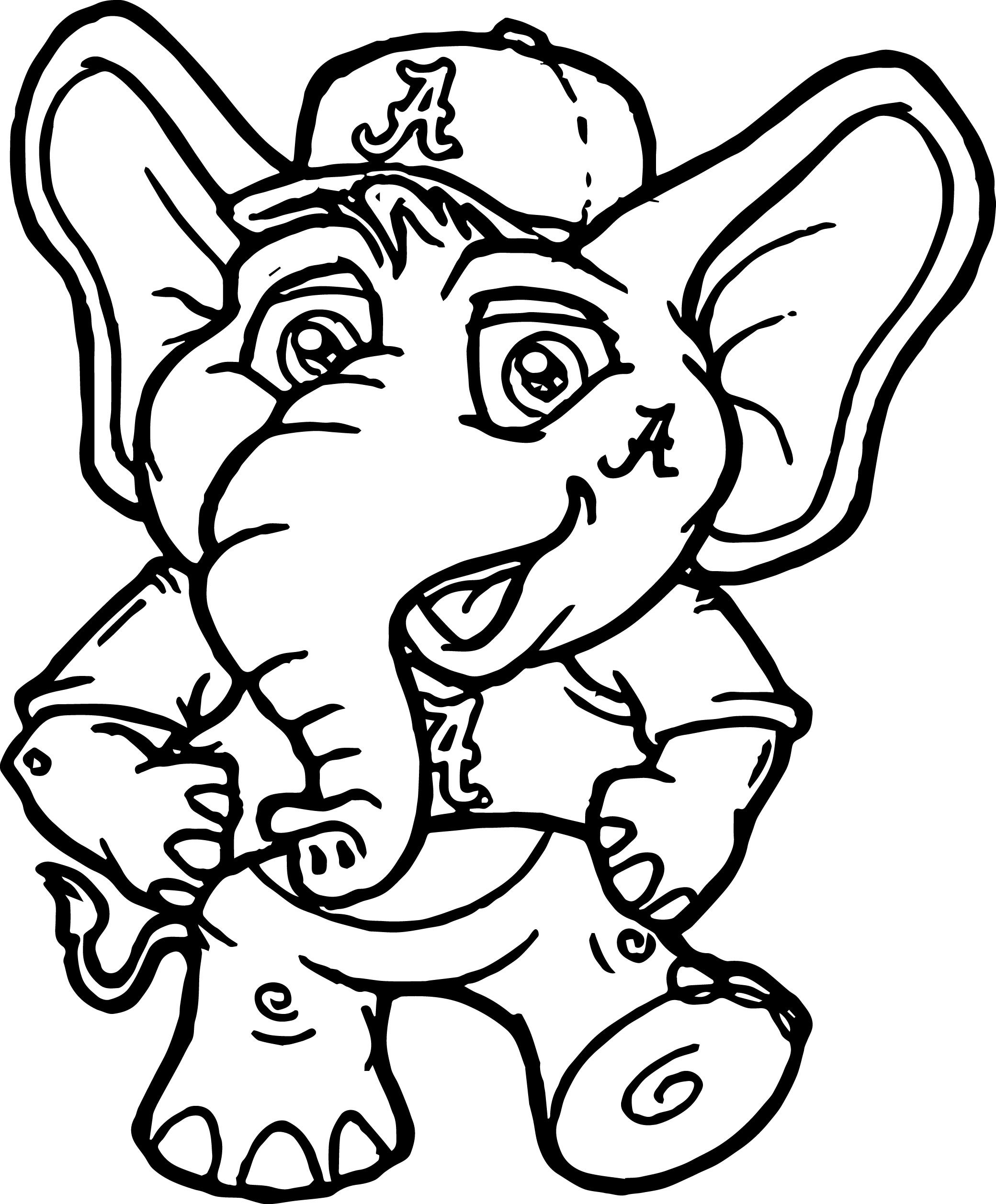 alabama clipart coloring page