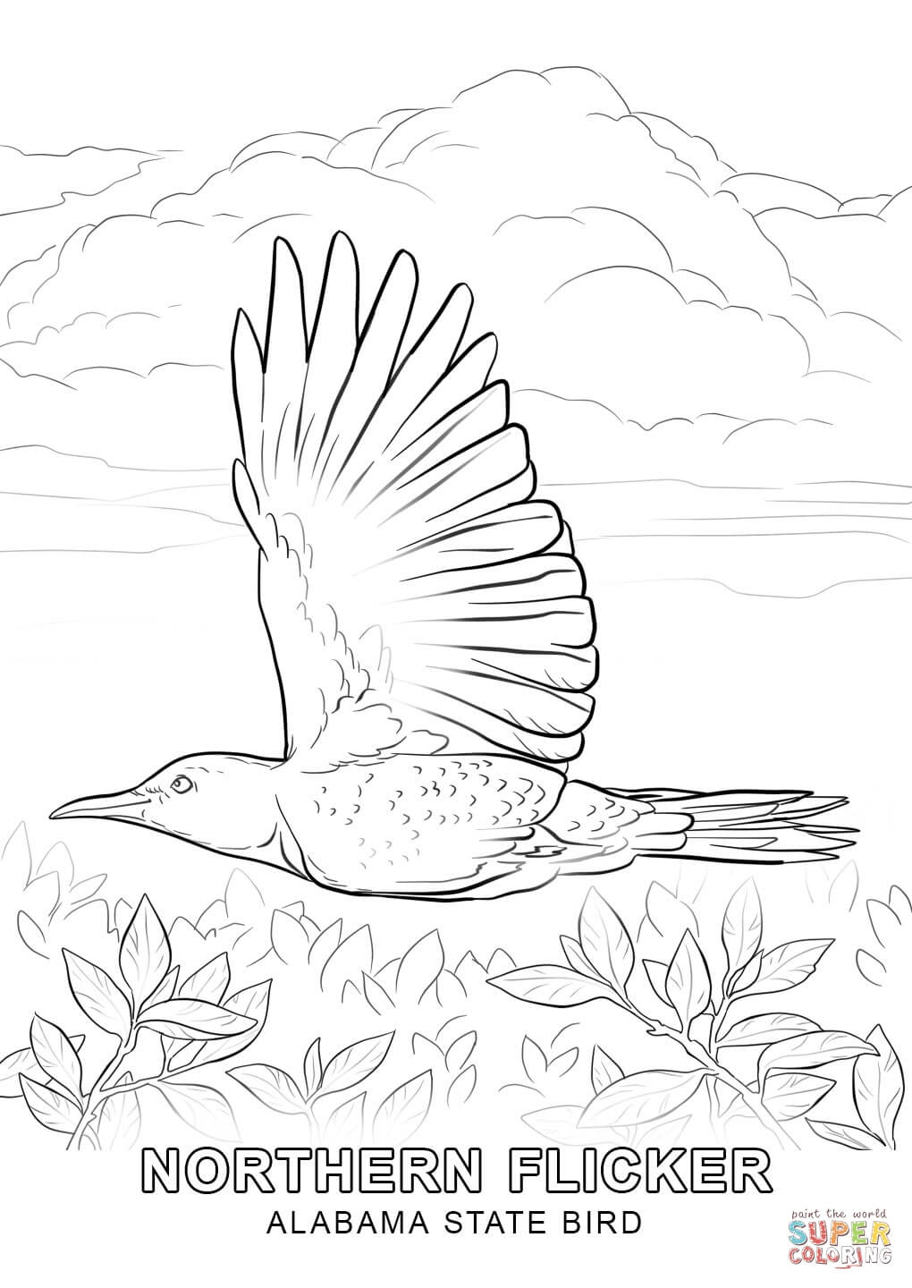 alabama clipart coloring page