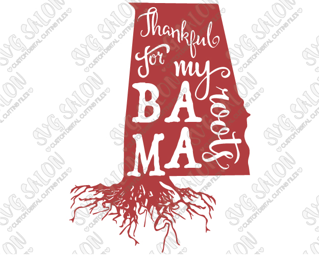 Alabama clipart decal. Thankful for my bama